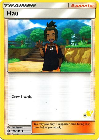 Hau (120/149) (Pikachu Stamp #42) [Battle Academy 2020] | Galaxy Games LLC