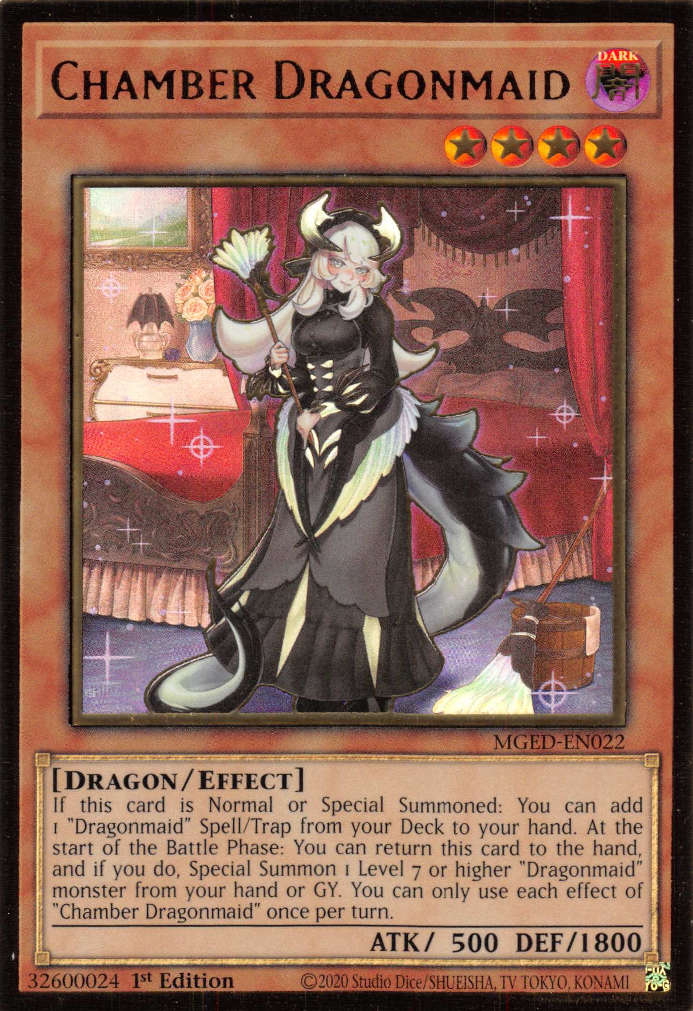 Chamber Dragonmaid [MGED-EN022] Gold Rare | Galaxy Games LLC