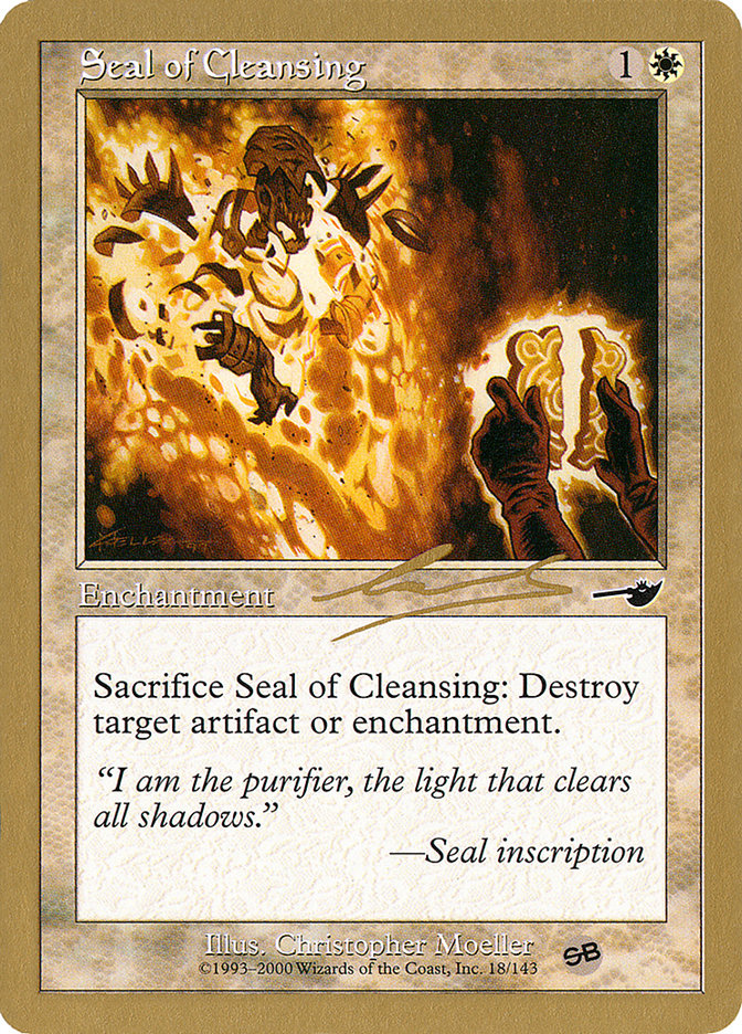 Seal of Cleansing (Nicolas Labarre) (SB) [World Championship Decks 2000] | Galaxy Games LLC