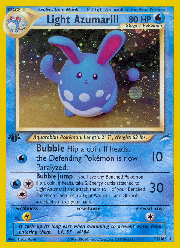 Light Azumarill (13/105) [Neo Destiny 1st Edition] | Galaxy Games LLC