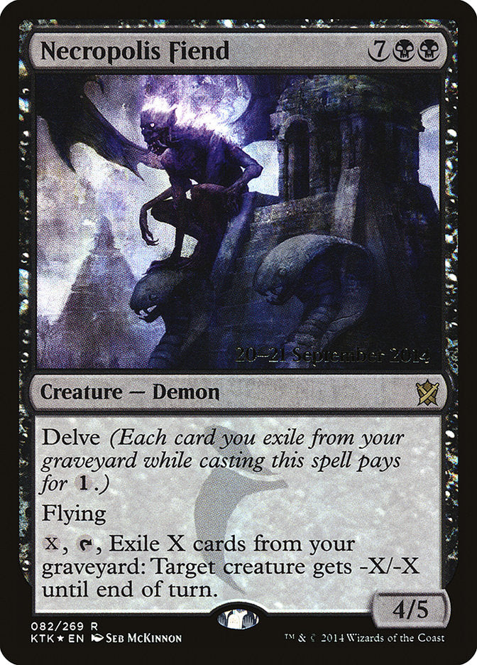 Necropolis Fiend [Khans of Tarkir Prerelease Promos] | Galaxy Games LLC