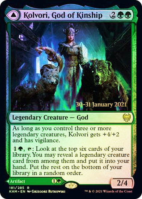 Kolvori, God of Kinship // The Ringhart Crest [Kaldheim Prerelease Promos] | Galaxy Games LLC