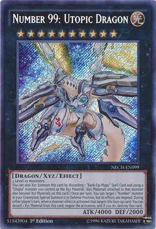 Number 99: Utopic Dragon [NECH-EN099] Secret Rare | Galaxy Games LLC