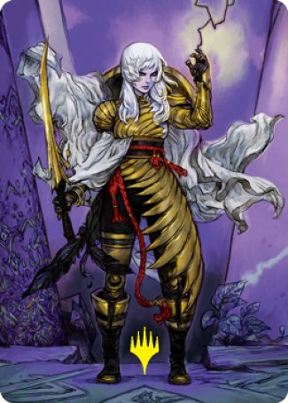 The Wandering Emperor 1 Art Card (Gold-Stamped Signature) [Kamigawa: Neon Dynasty Art Series] | Galaxy Games LLC