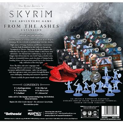 THE ELDER SCROLLS: SKYRIM - ADVENTURE BOARD GAME FROM THE ASHES EXPANSION | Galaxy Games LLC